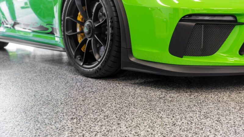 Porsche 911 on a Penntek certified polyurea floor