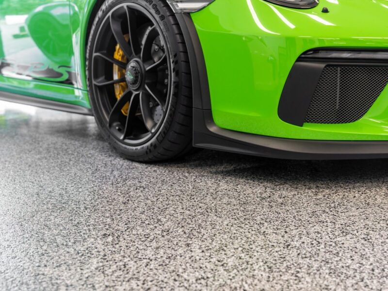 Porsche 911 on a Penntek certified polyurea floor